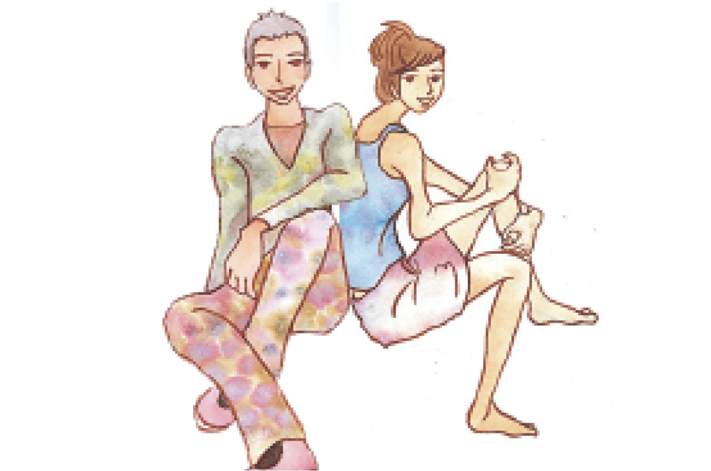 学校案内パンフのイラスト制作